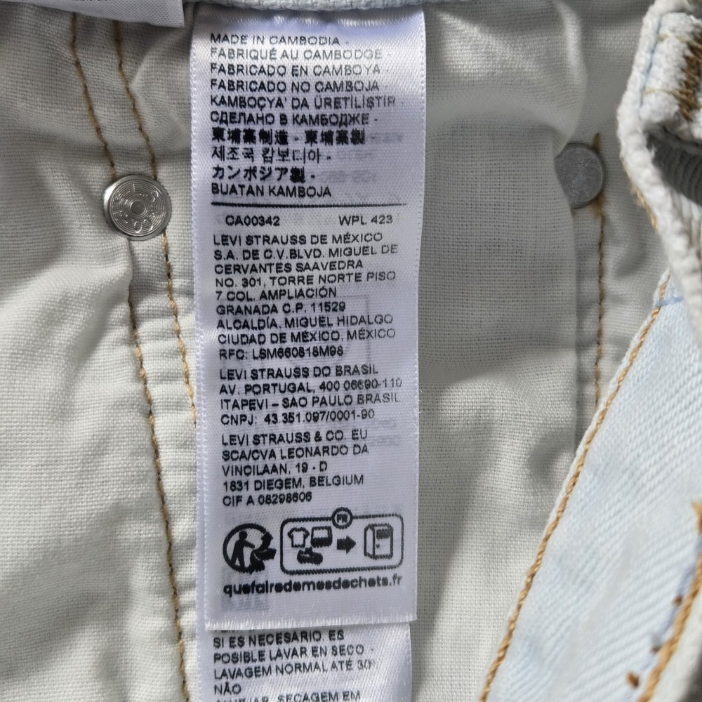 Levi's 501 High Rise Cutoff Distressed Button Fly Shorts Denim Women's Size 28 - Picture 8 of 12